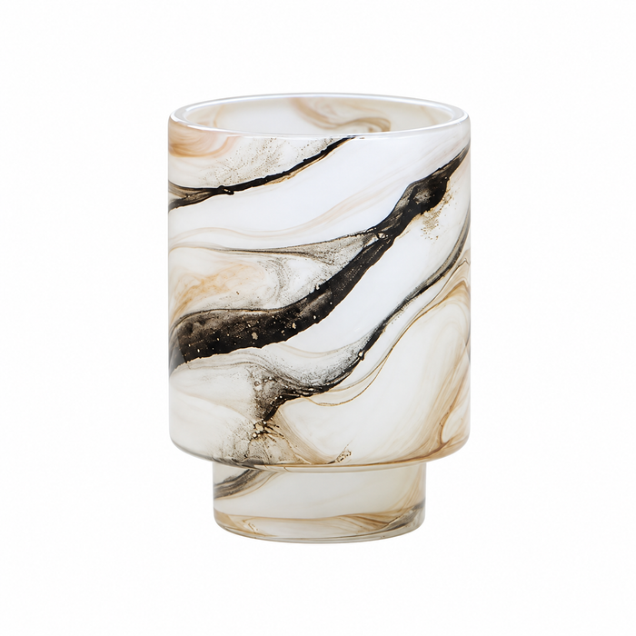 Velora Marbled Glass Plant Pot Ø-17 CM X H-21 CM Caelvorne