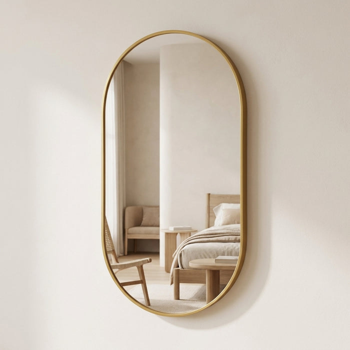 Elovane Oval Wall Mirror Default Title Caelvorne