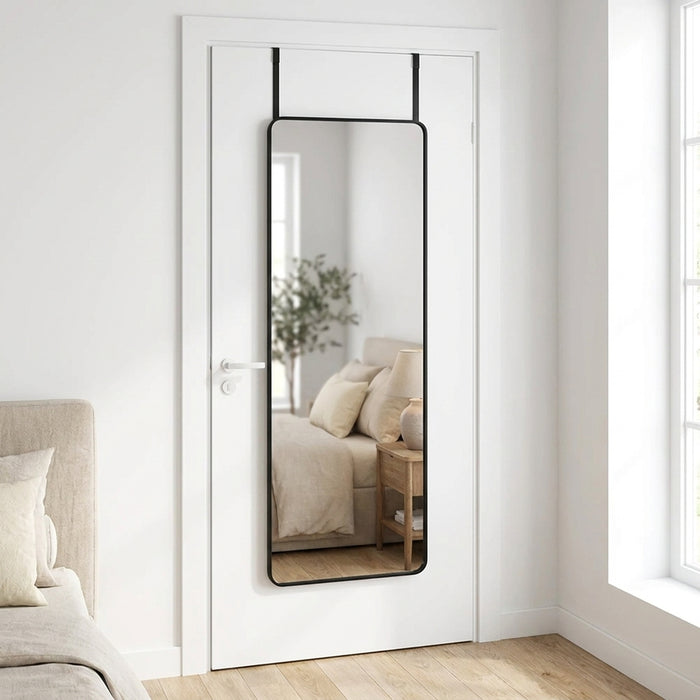 Threnna Over-Door Full-Length Mirror Black Caelvorne