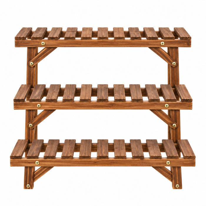 Orenna Wooden Ladder Plant Stand H-49.5 CM X W-70 CM X D-25 CM Caelvorne