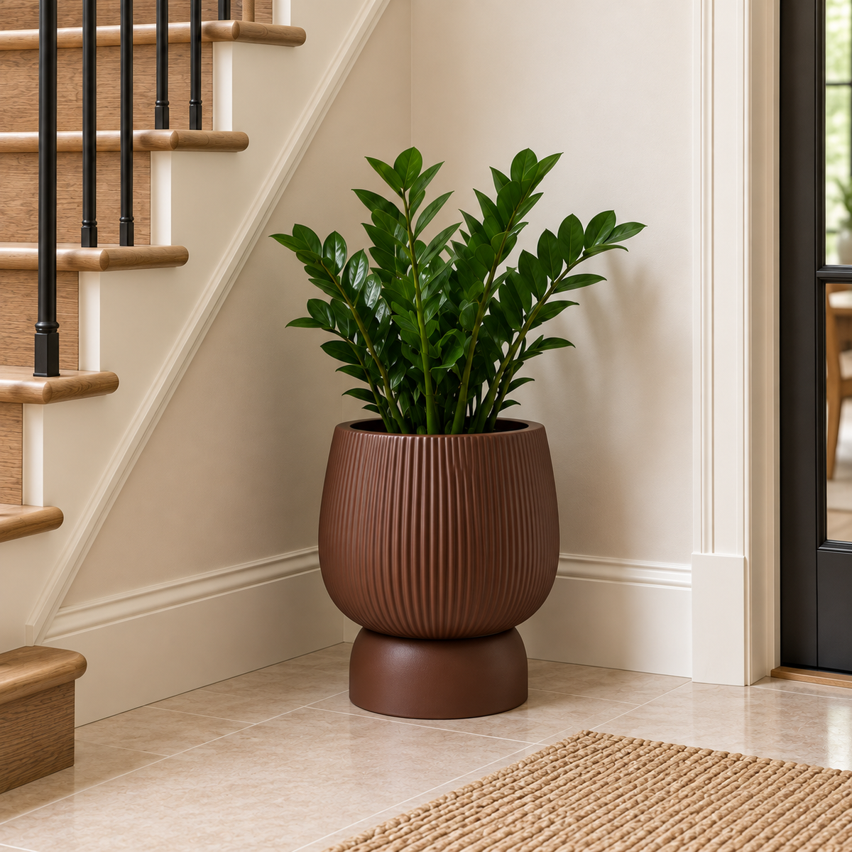 Lavelle Fluted Pedestal Plant Pot Caelvorne