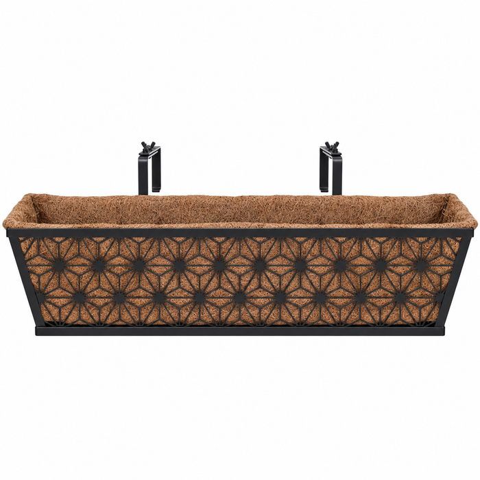 Marisse Steel Railing Planter L-60.5 CM X W-17.5 CM X H-12.5 CM Caelvorne