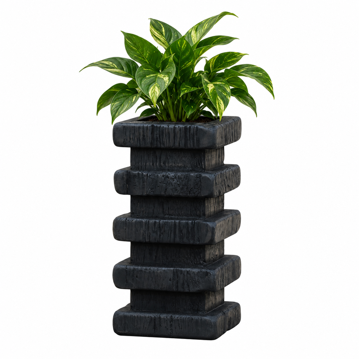 Orvane Textured Column Plant Pot Caelvorne