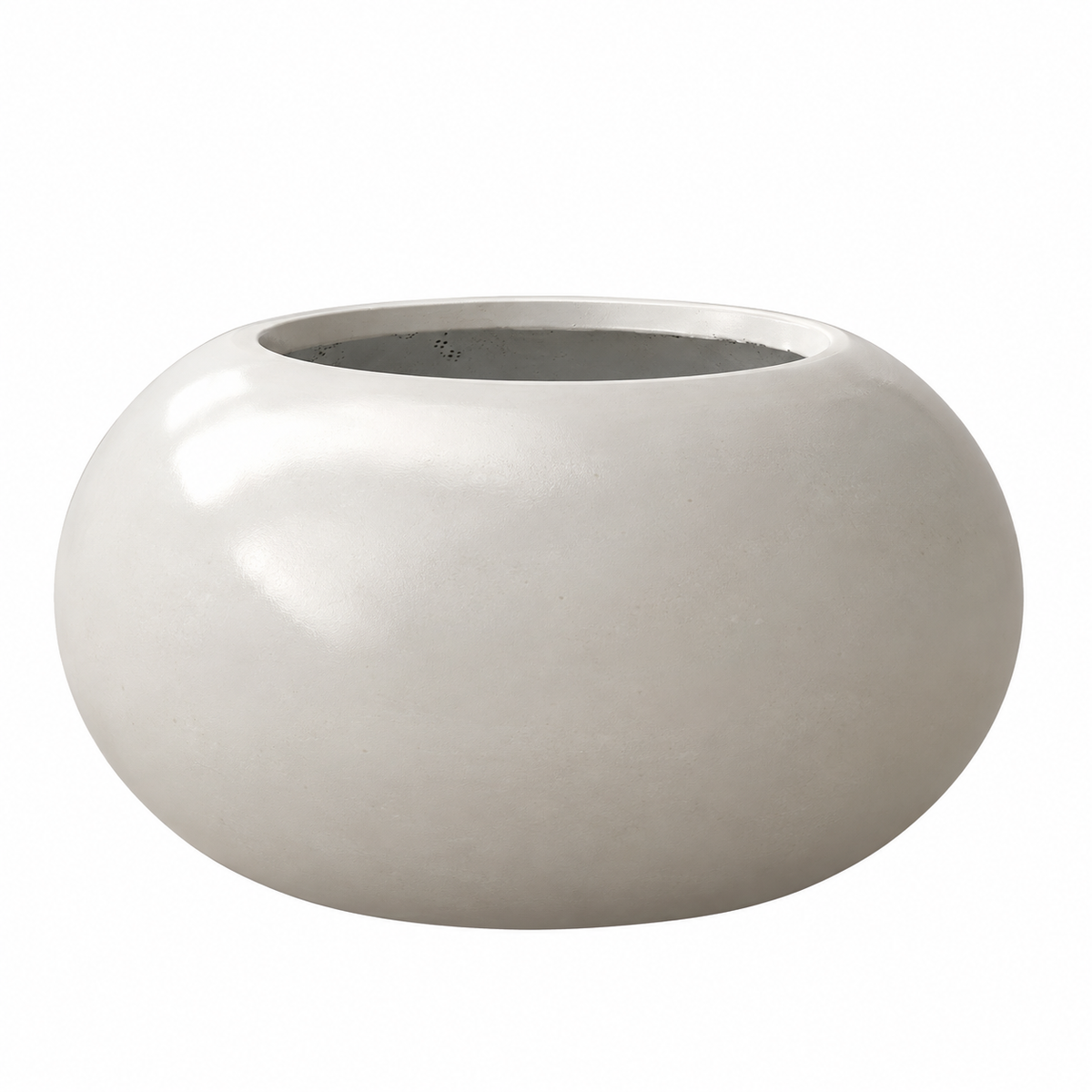 Jovira Magnesium Bowl Plant Pot Off-white Ø-29 CM X H-30 CM Caelvorne