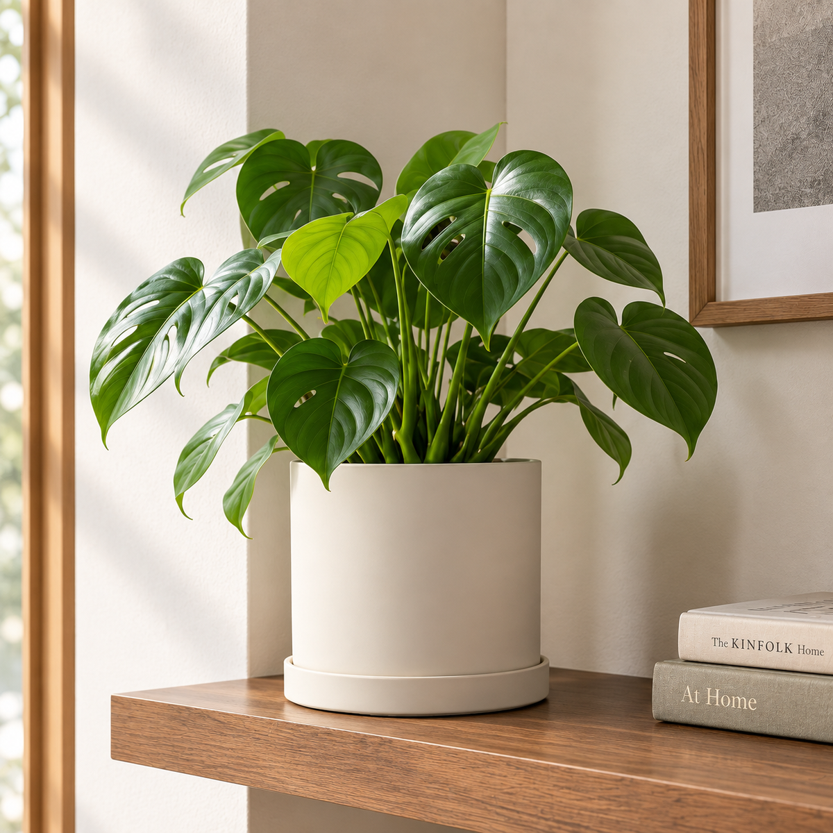 Rovena Ceramic Cylinder Plant Pot Ø-17 CM X H-17 CM With Tray Caelvorne