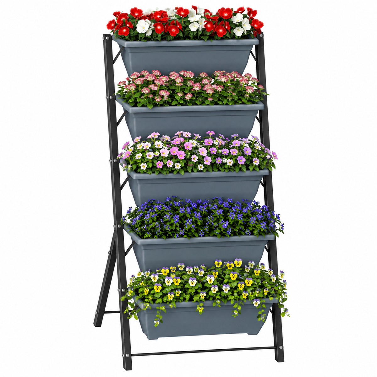 Halvara Metal 5-Tier Plant Stand Caelvorne
