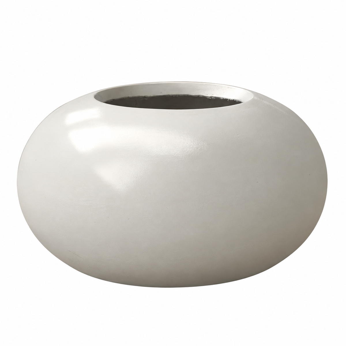 Jovira Magnesium Bowl Plant Pot Off-white Ø-28 CM X H-25 CM Caelvorne