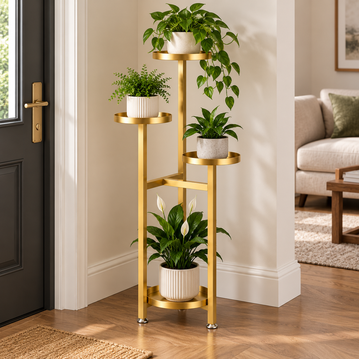 Cavelle Five-Tier Metal Plant Stand Caelvorne