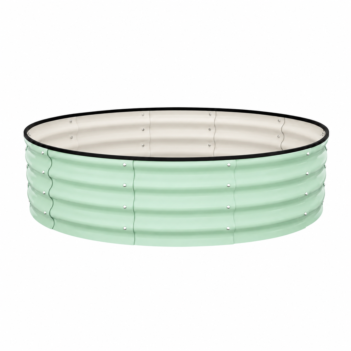 Vibran Round Corrugated Garden Beds Green Caelvorne