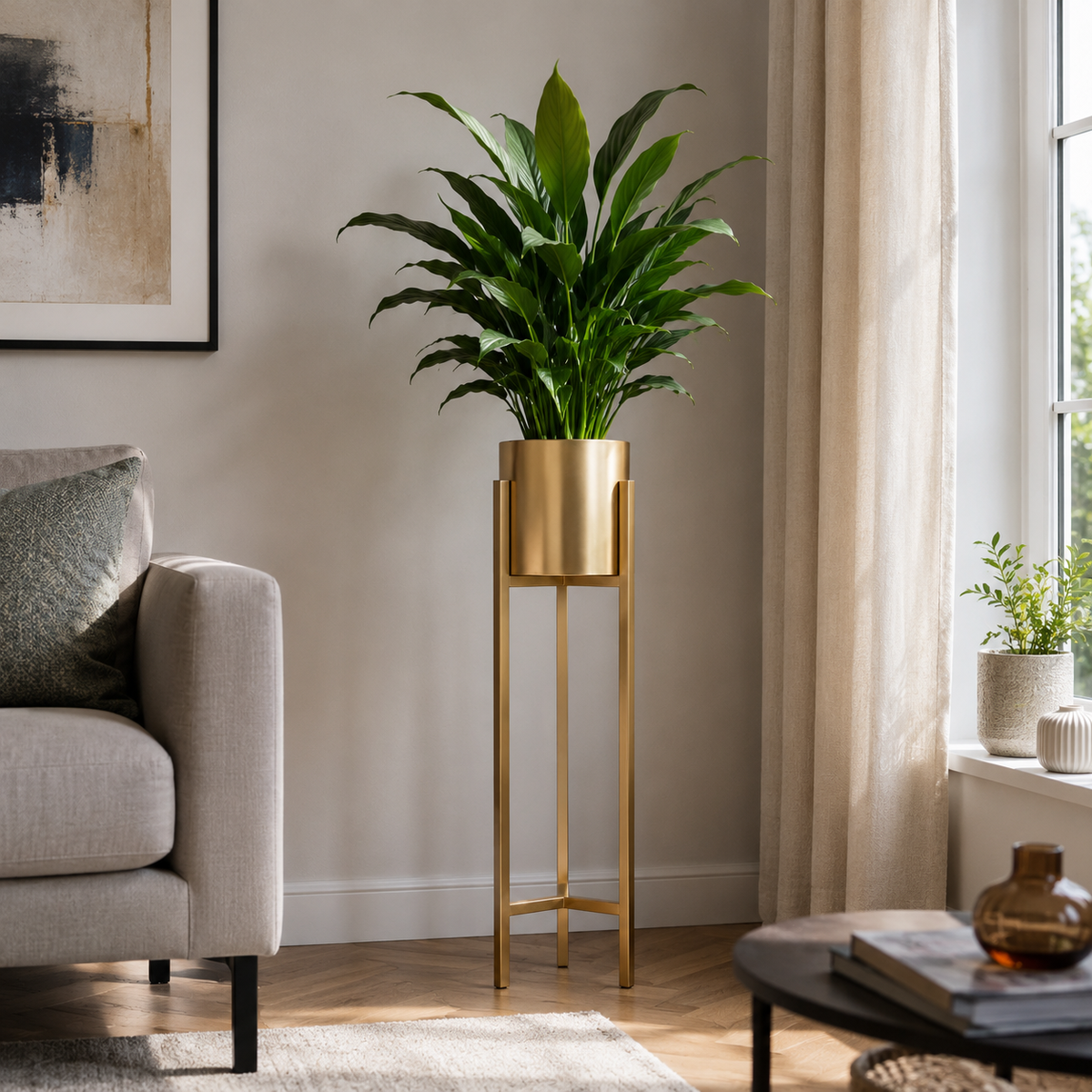 Zilera Tall Standing Pedestal Plant Pot Caelvorne