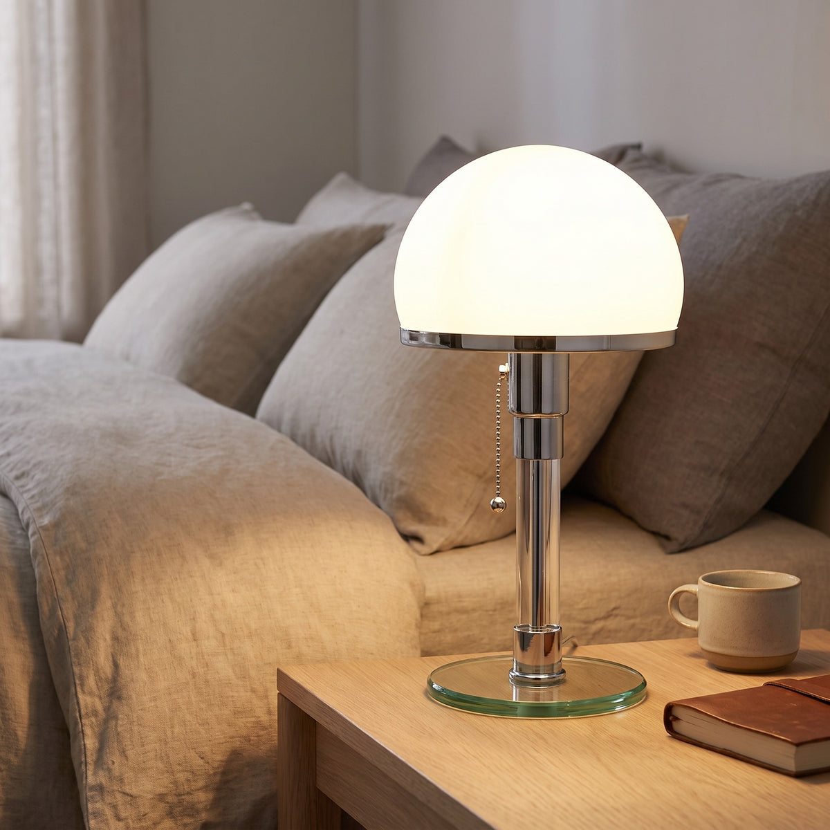 Aldren Glass Dome Table Lamp Caelvorne