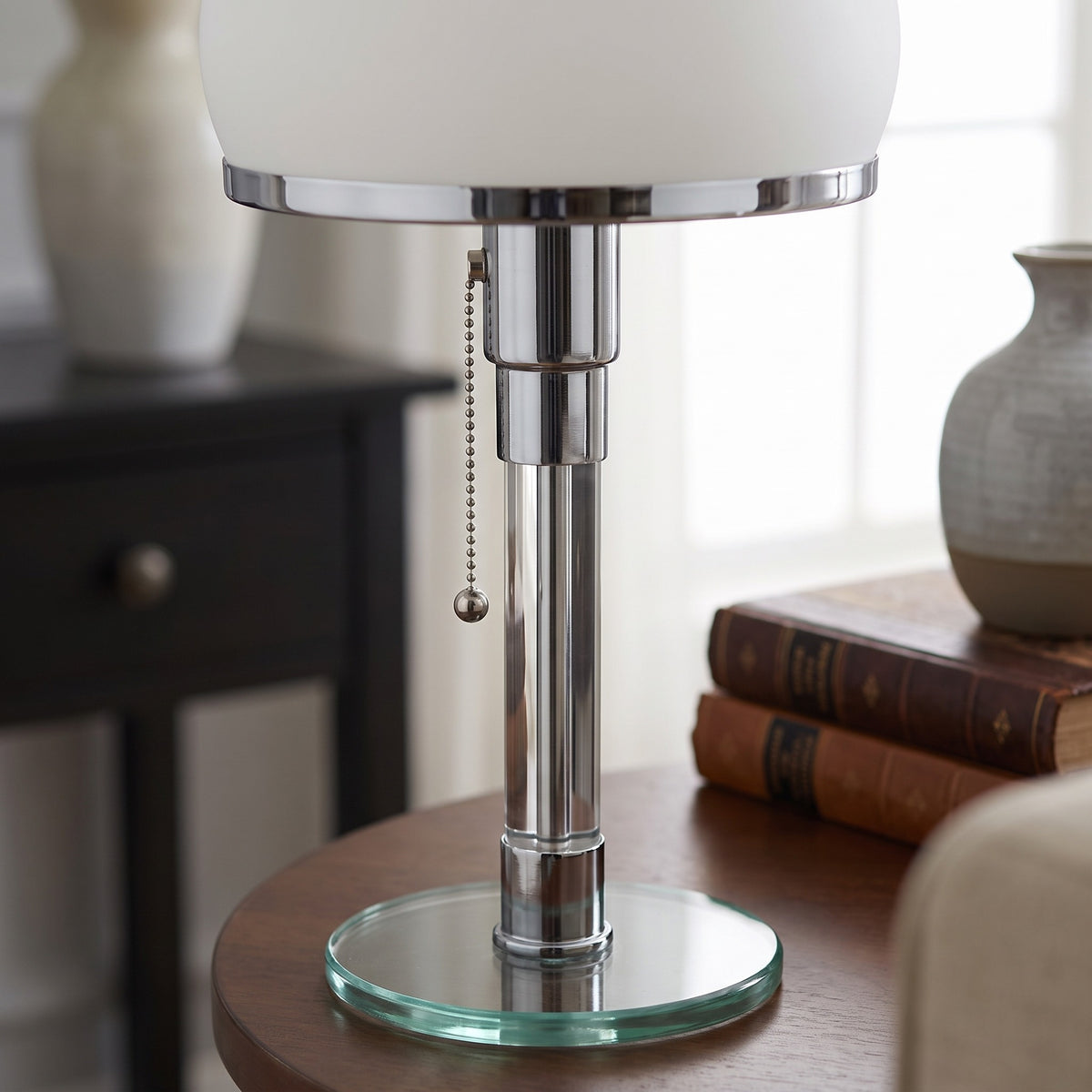 Aldren Glass Dome Table Lamp Caelvorne