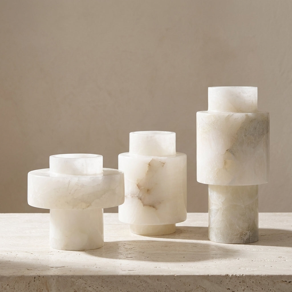 Alvenna White Onyx Vase Caelvorne