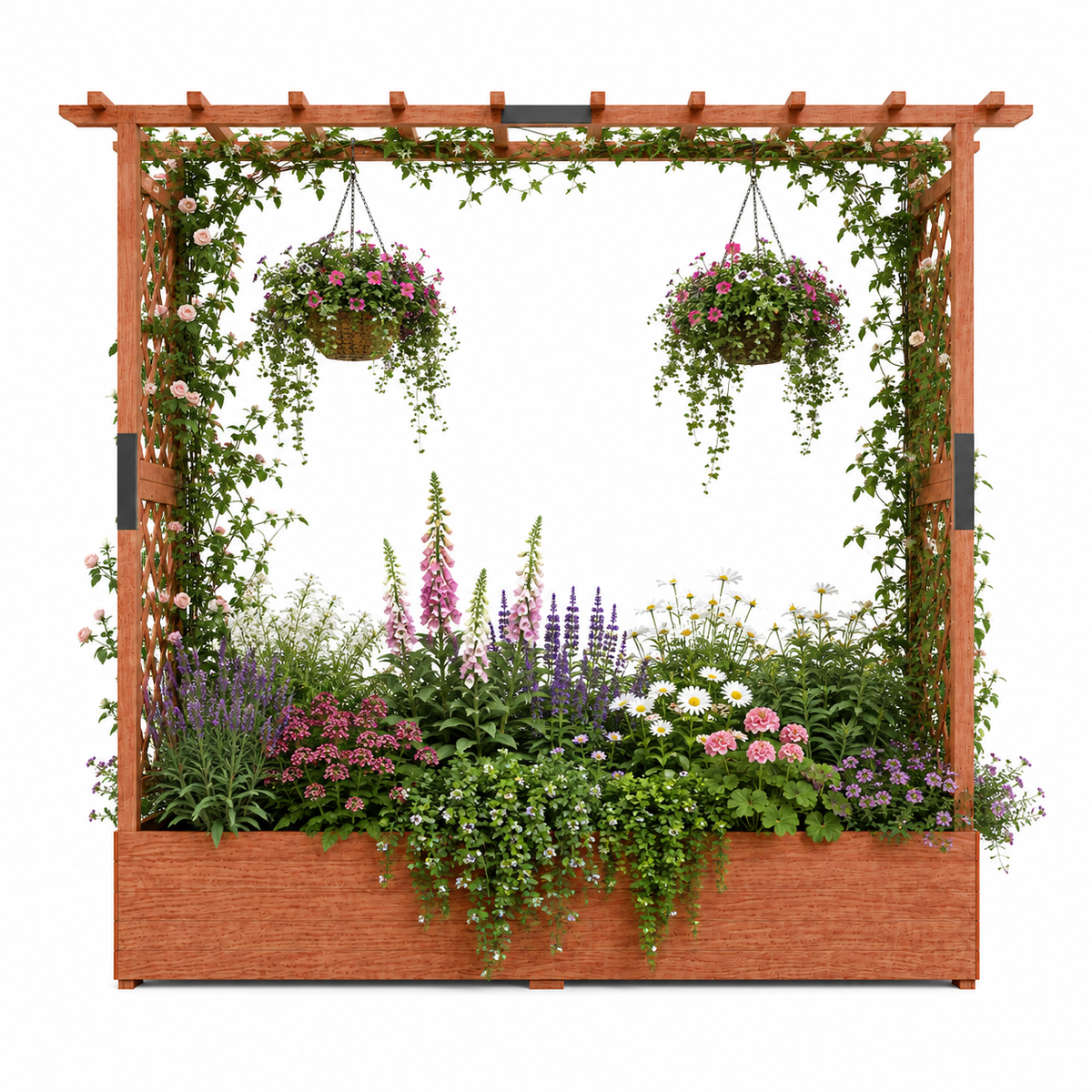 Arbovo Pergola Arch Trellis Planter Box Caelvorne