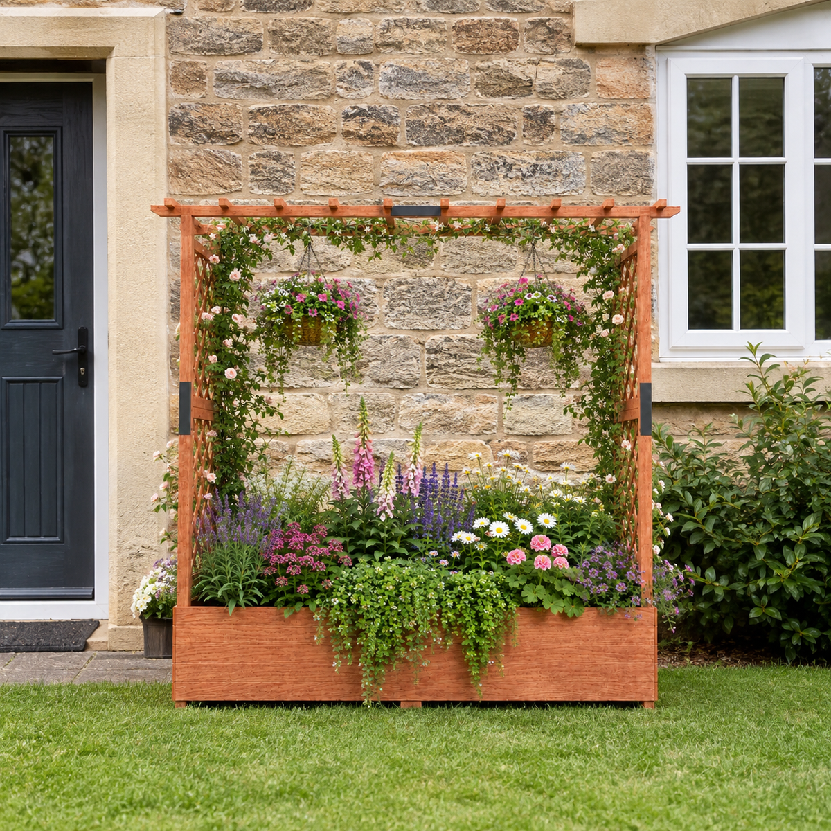 Arbovo Pergola Arch Trellis Planter Box Caelvorne