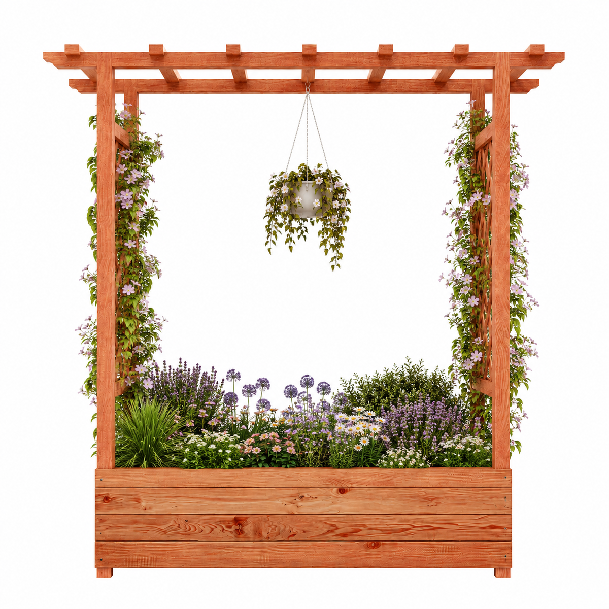 Arbovo Pergola Arch Trellis Planter Box Caelvorne
