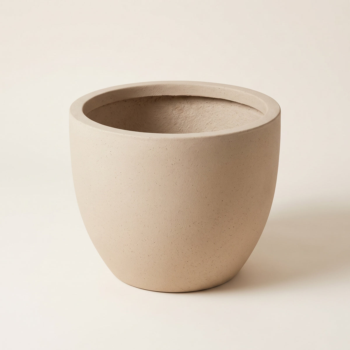 Ardenne Cement Egg Planter Sand Beige Caelvorne