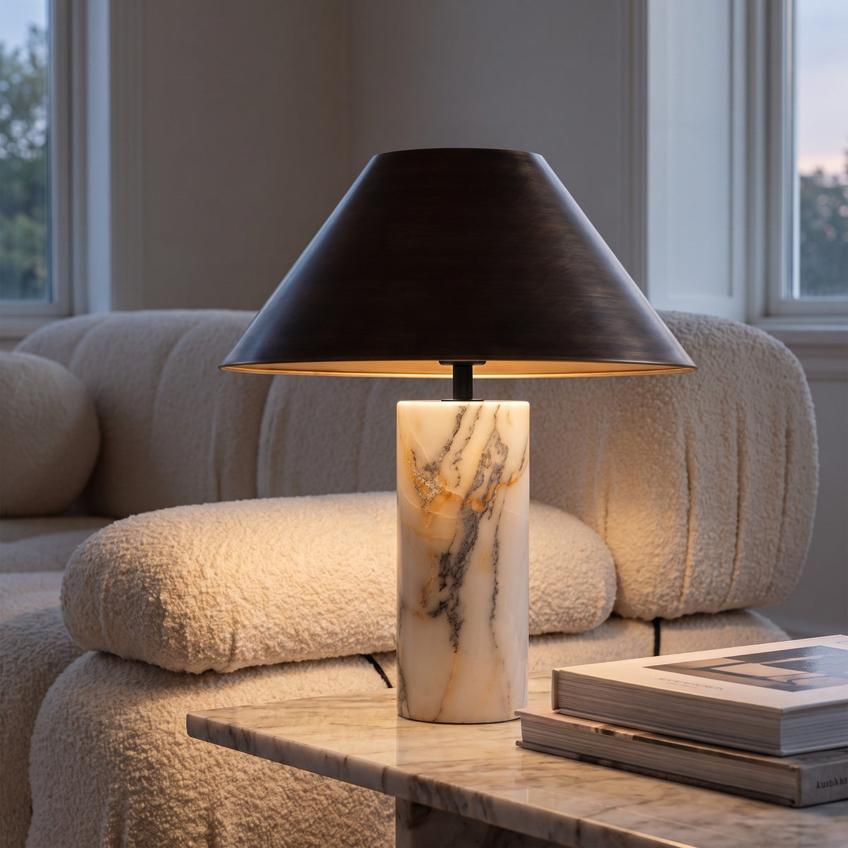 Arvena Marble Table Lamp Caelvorne