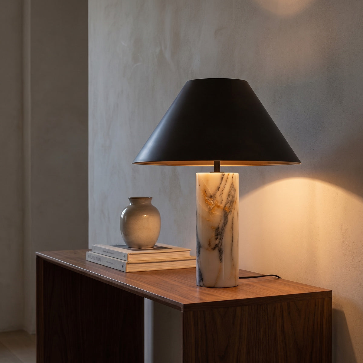 Arvena Marble Table Lamp Caelvorne