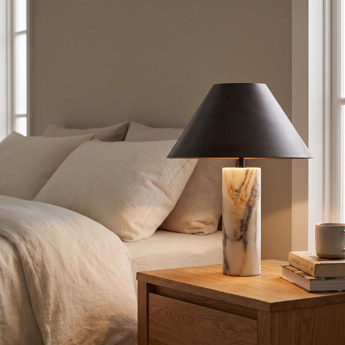 Arvena Marble Table Lamp Caelvorne
