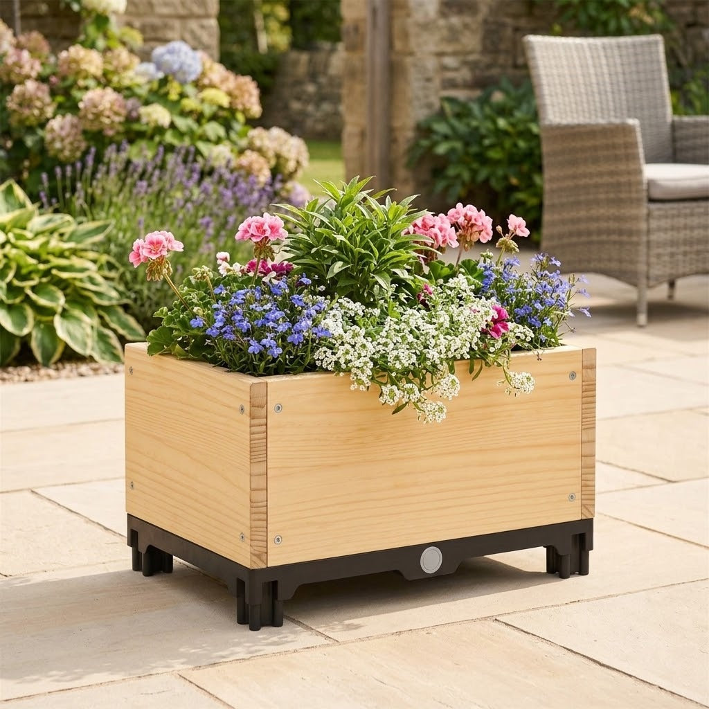 Ashcombe Solid Wood Planter Box Caelvorne