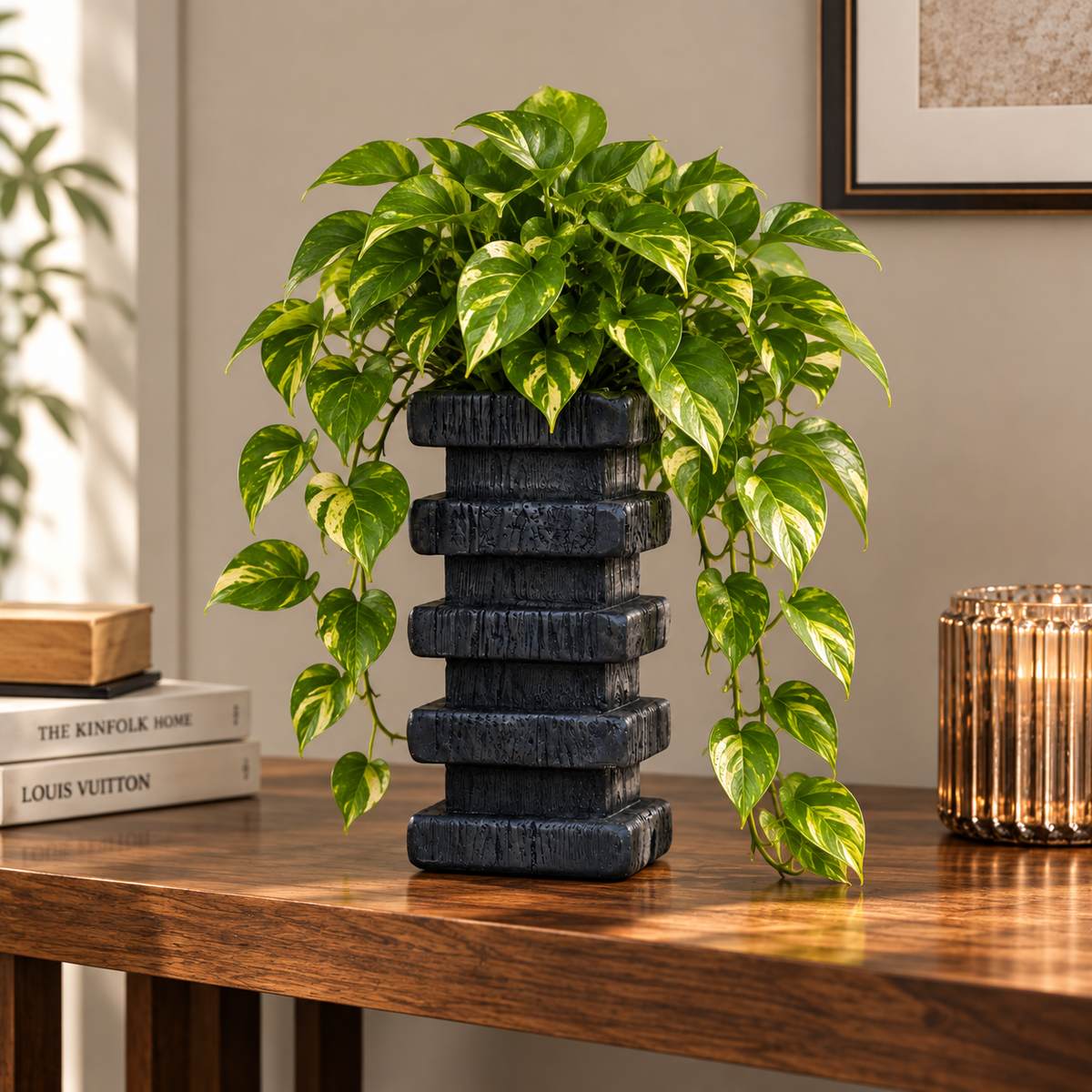 Orvane Textured Column Plant Pot Caelvorne