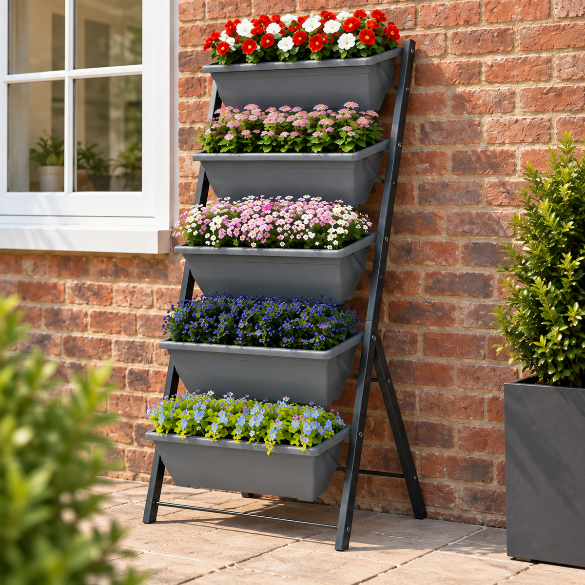 Halvara Metal 5-Tier Plant Stand Caelvorne