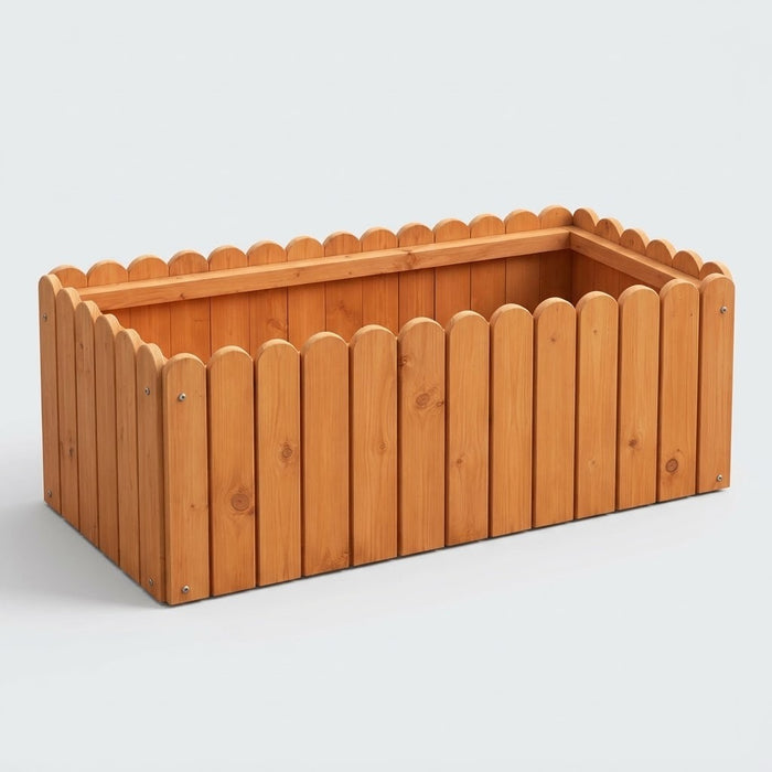 Brackenhurst Large Hardwood Garden Planter L-100 CM X W-40 CM X H-50 CM (approx.) Caelvorne