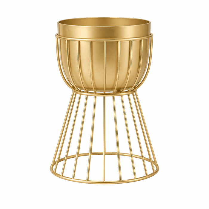 Valmyra Gold Wire Plant Stand Ø-33 CM X H-46 CM Caelvorne