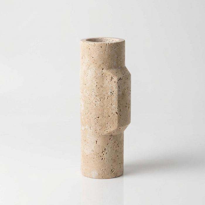 Calenna Travertine Column Vase Ø10 × H30 CM Caelvorne