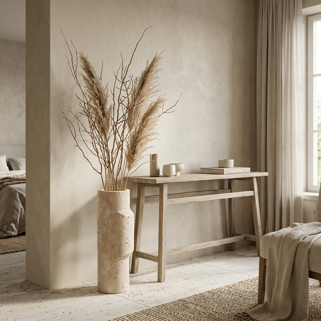 Calenna Travertine Column Vase Caelvorne