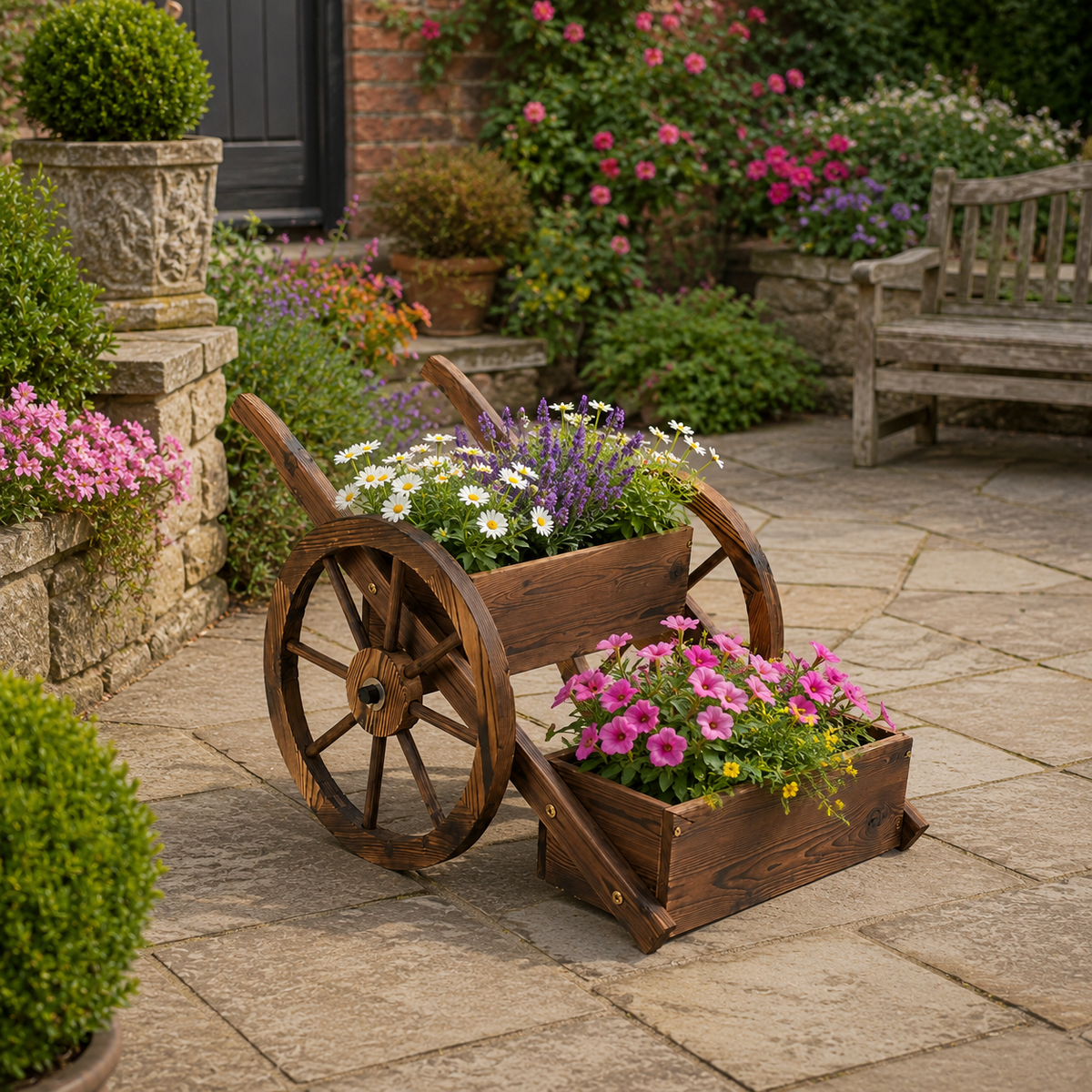 Cartov Tiered Wagon Garden Planter Caelvorne