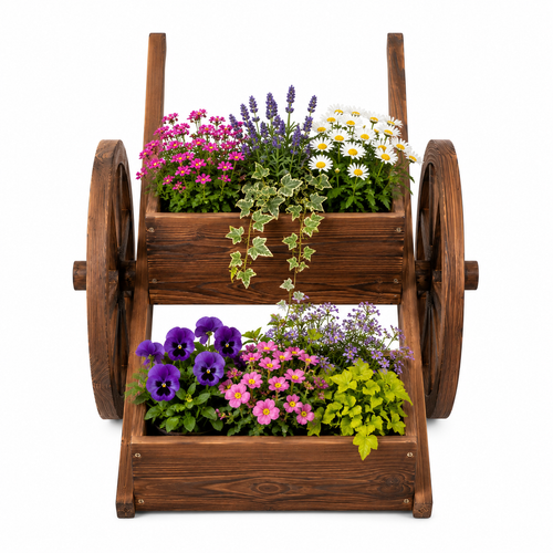 Cartov Tiered Wagon Garden Planter Caelvorne