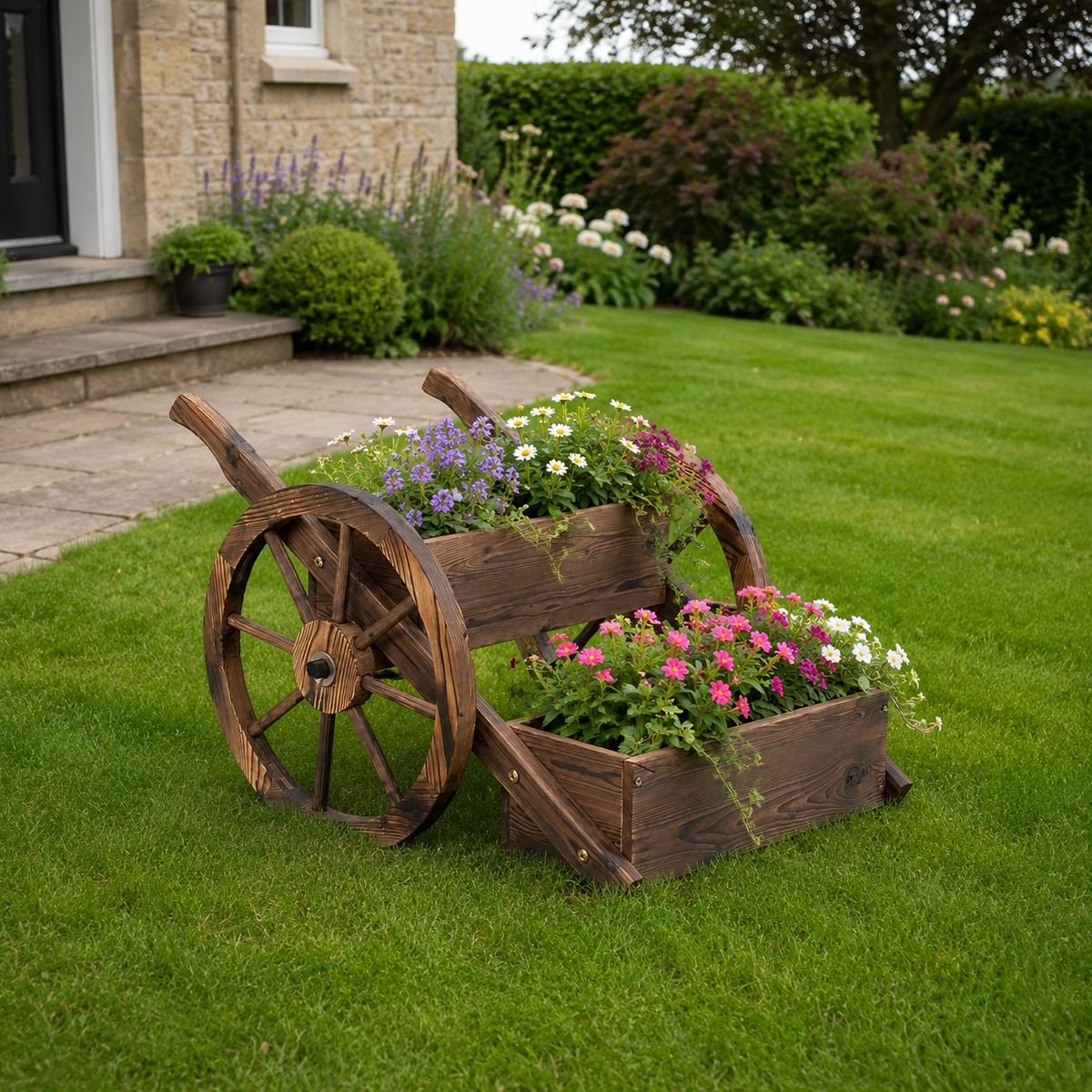 Cartov Tiered Wagon Garden Planter Caelvorne