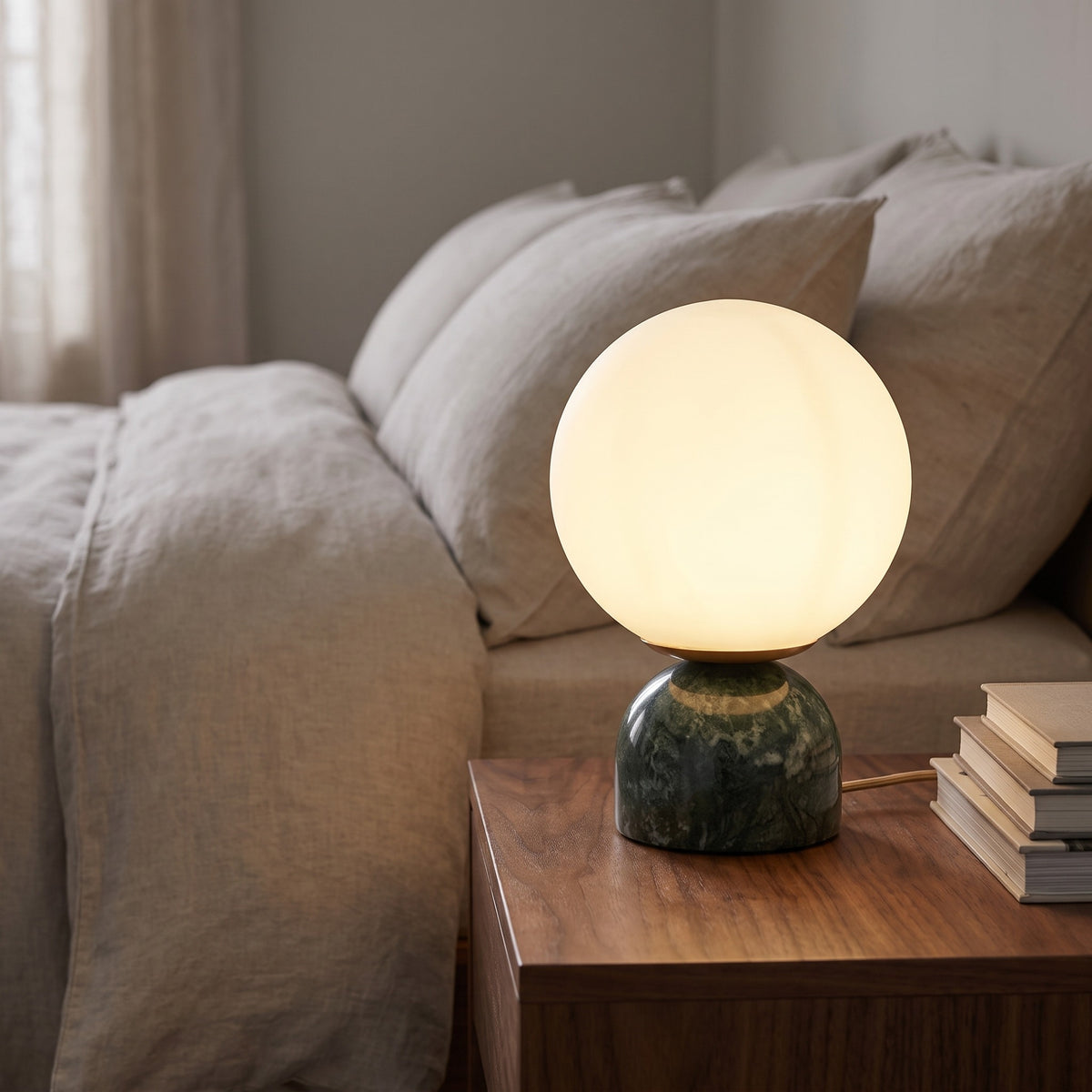 Celestine Marble Globe Table Lamp Caelvorne