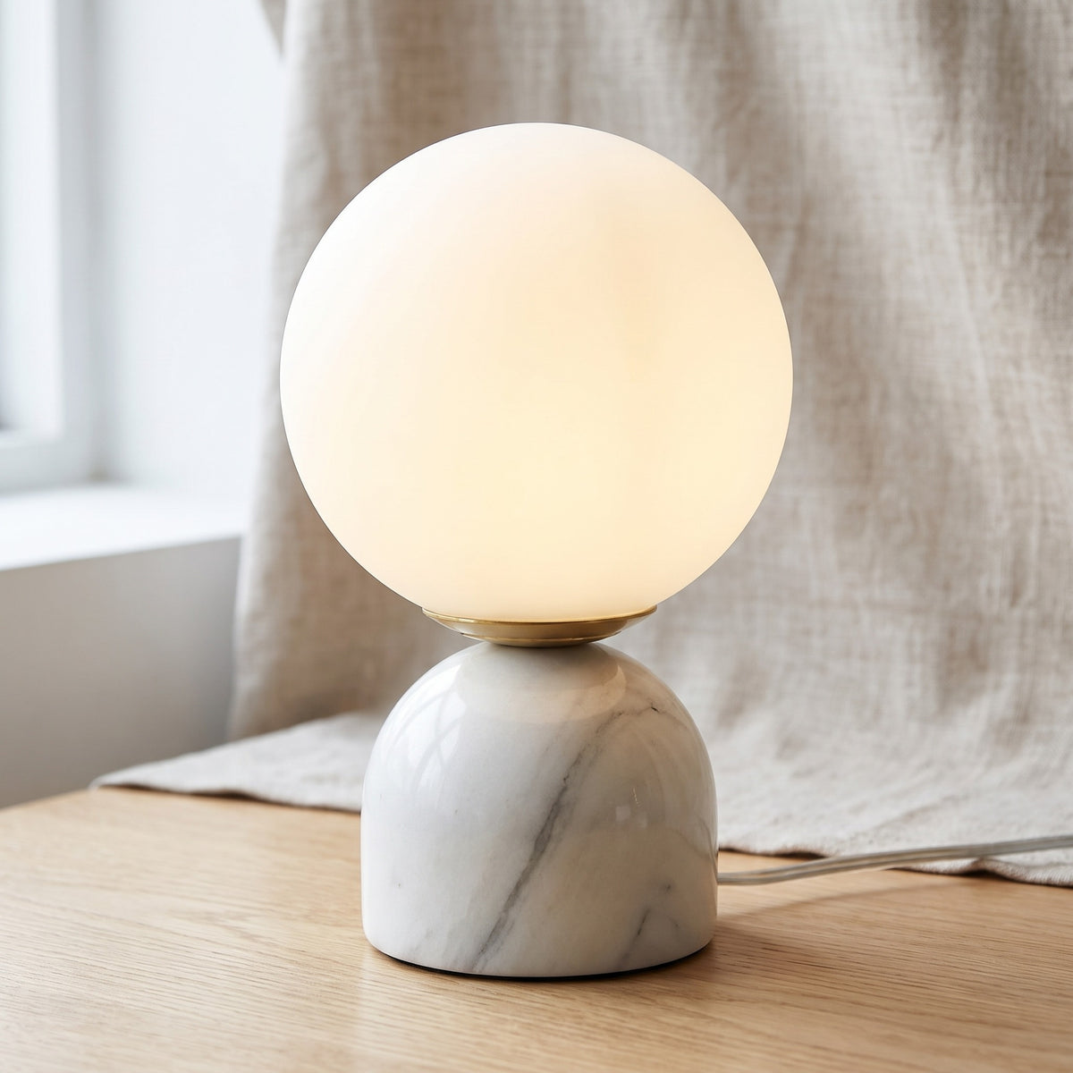 Celestine Marble Globe Table Lamp Caelvorne