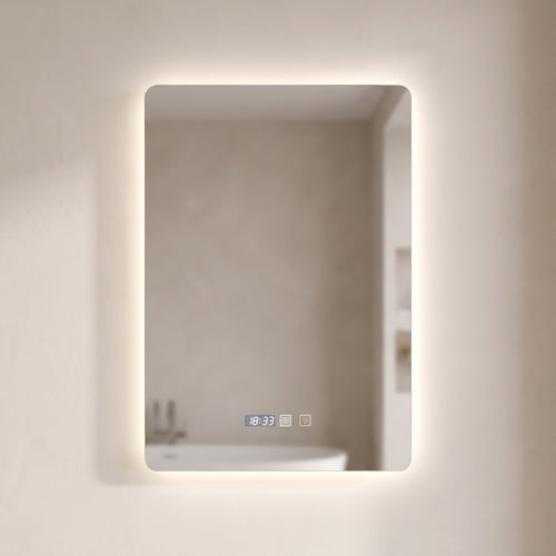 Chronvelle LED Bathroom Mirror with Time Display Default Title Caelvorne