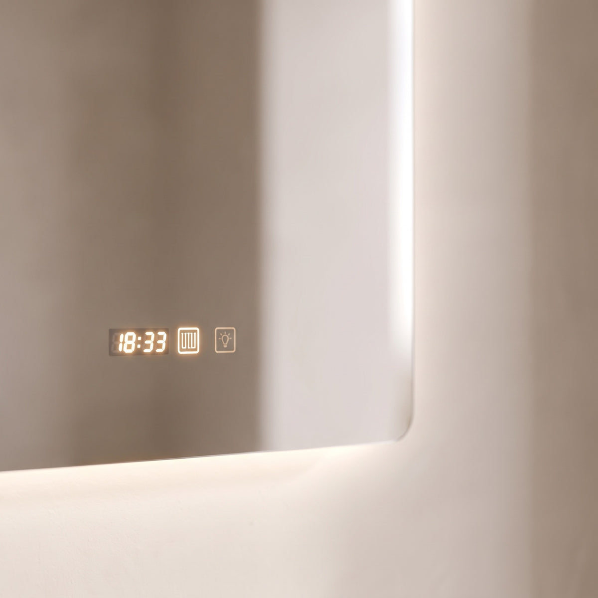 Chronvelle digital time display and touch controls detail