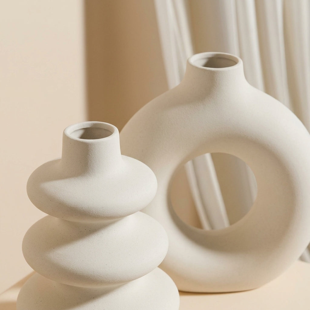 Norvelle Nordic Ceramic Vase Set Caelvorne