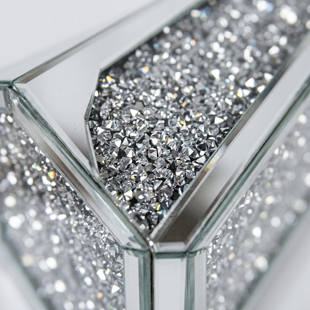 Cristelle Mirrored Crystal Floor Vase Caelvorne