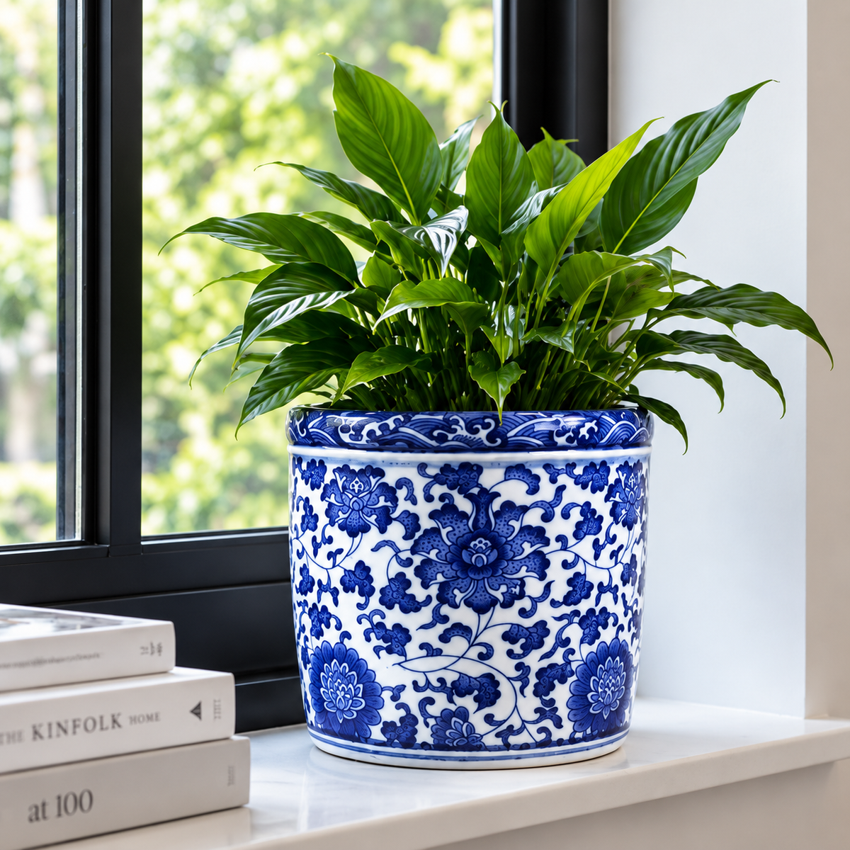 Larenne Blue & White Porcelain Plant Pot Caelvorne