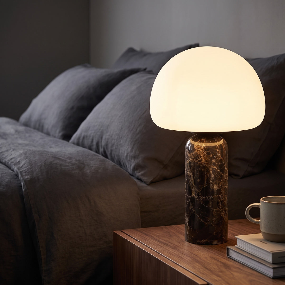 Doravel Marble Dome Table Lamp Caelvorne