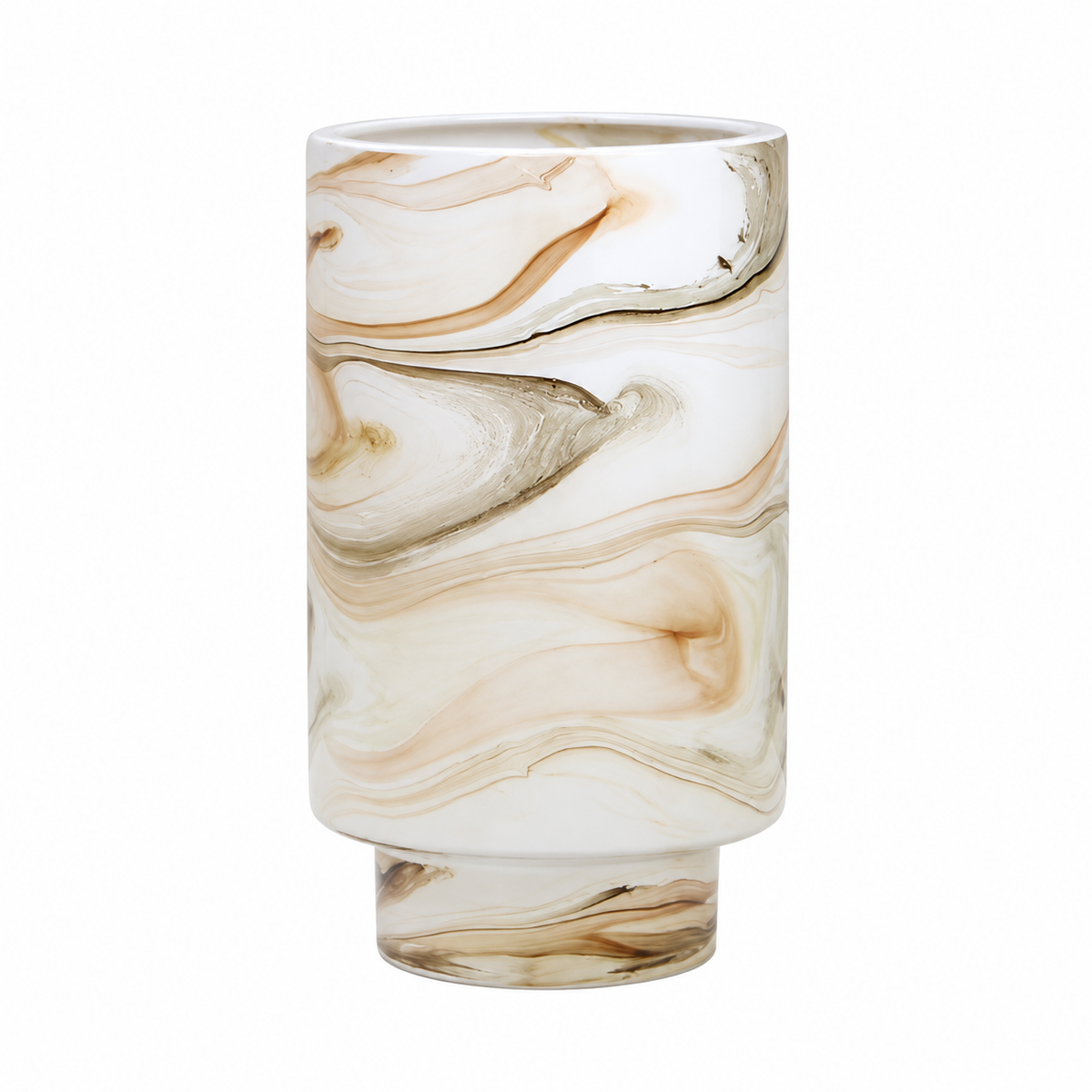 Velora Marbled Glass Plant Pot Ø-20 CM X H-31.5 CM Caelvorne