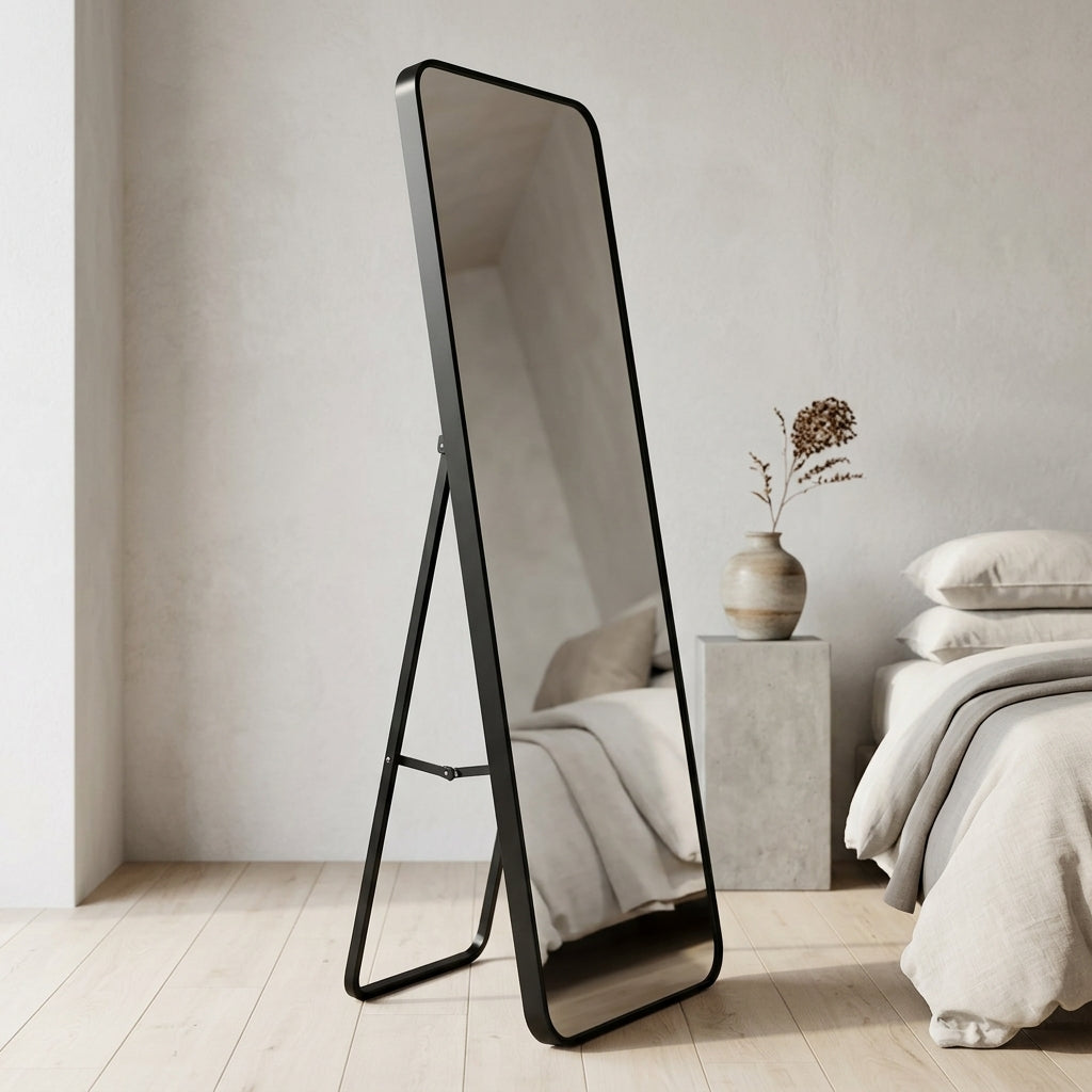 Ellwyn Rounded Standing Floor Mirror Caelvorne
