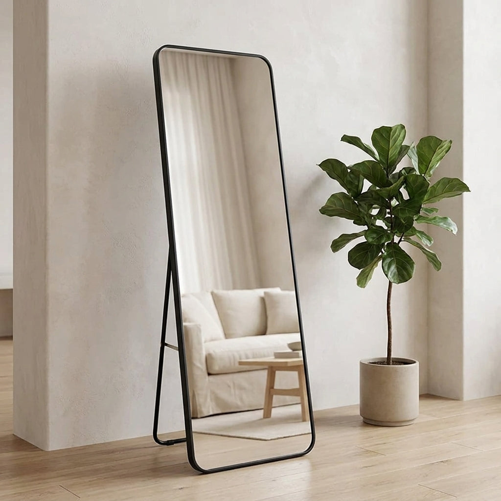 Ellwyn Rounded Standing Floor Mirror Caelvorne