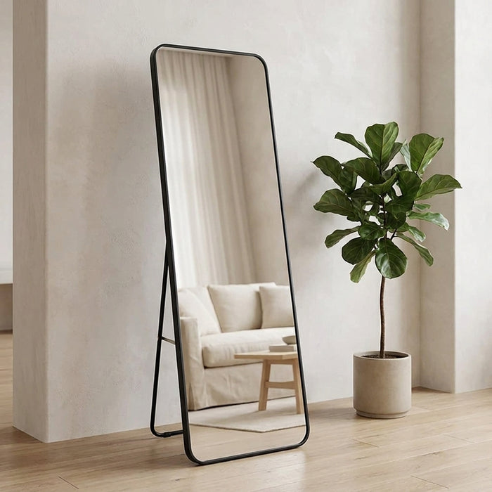 Ellwyn Rounded Standing Floor Mirror Caelvorne