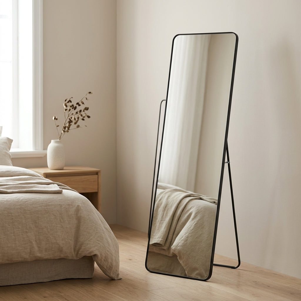 Ellwyn Rounded Standing Floor Mirror Caelvorne