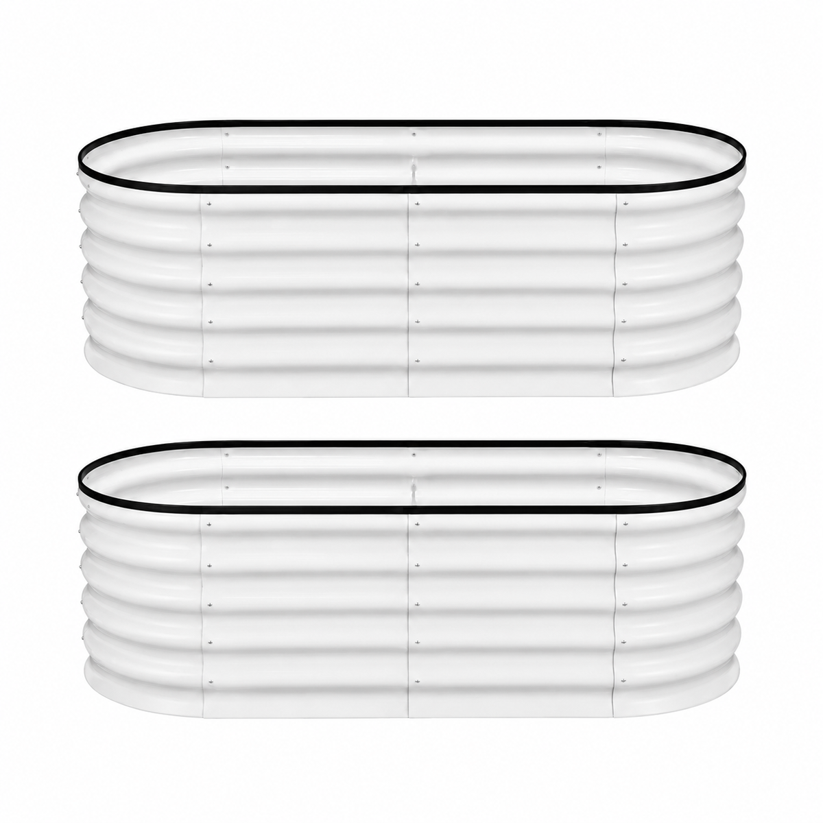 Grovia Corrugated Oval Raised Garden Beds Caelvorne