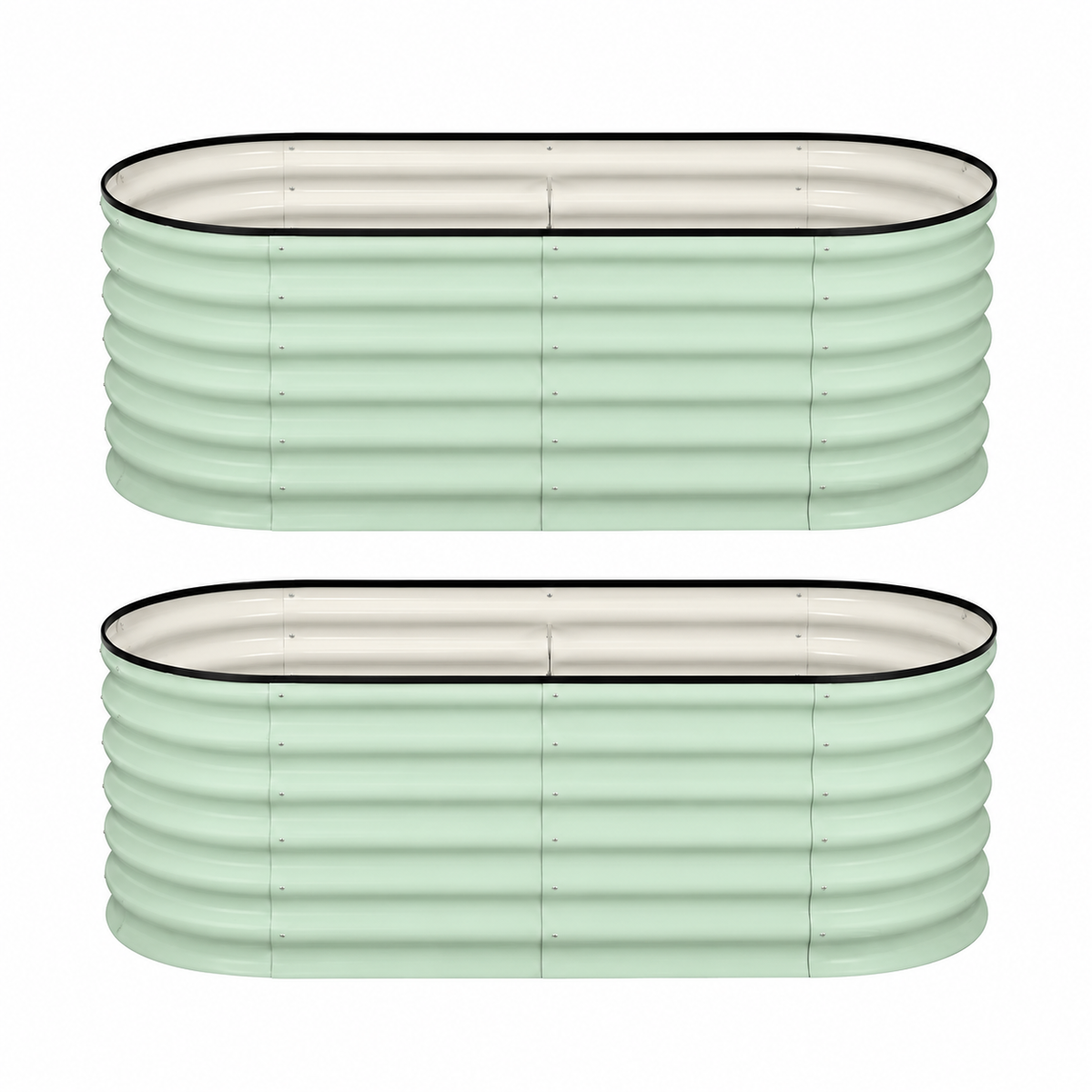 Grovia Corrugated Oval Raised Garden Beds Caelvorne