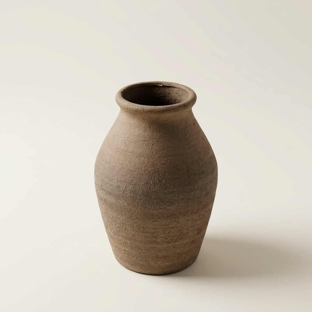 Corvelle Rustic Clay Urn Vase Caelvorne
